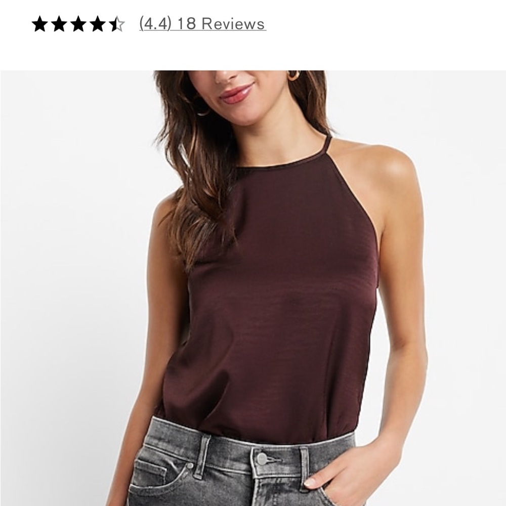 Brand New Express Satin Halter Neck Cami Bodysuit